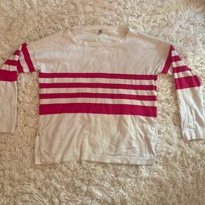 Light weight Sweater with pink stripes size S